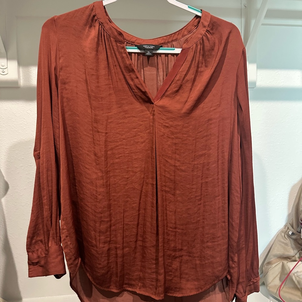 Elegant Rust Blouse